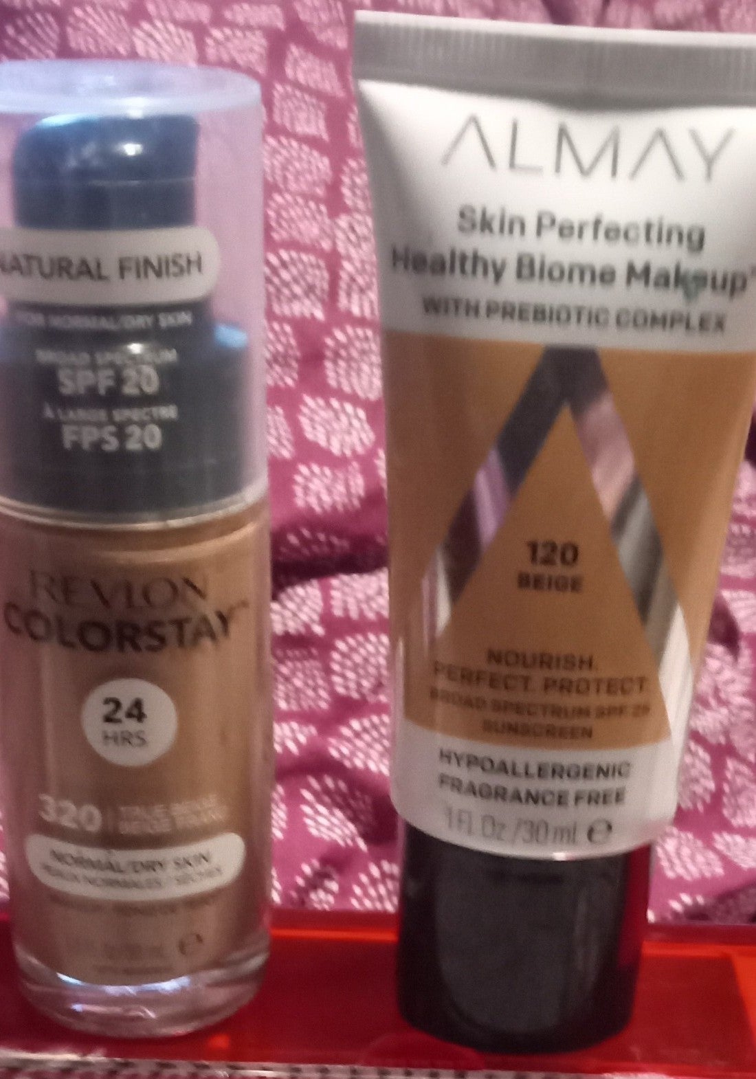 Revlon #320 True Beige & Almay #120 Beige