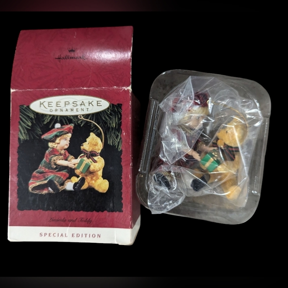Gallery image 1 for Hallmark Keepsake Special Edition Lucinda and Teddy Holiday Ornament