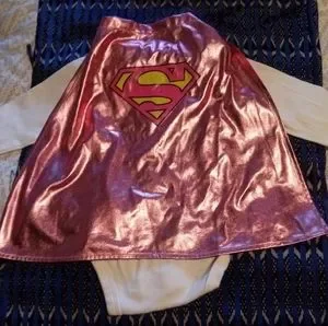 Gallery image 2 for SuperMan Onesie w/Cape, 6 Months