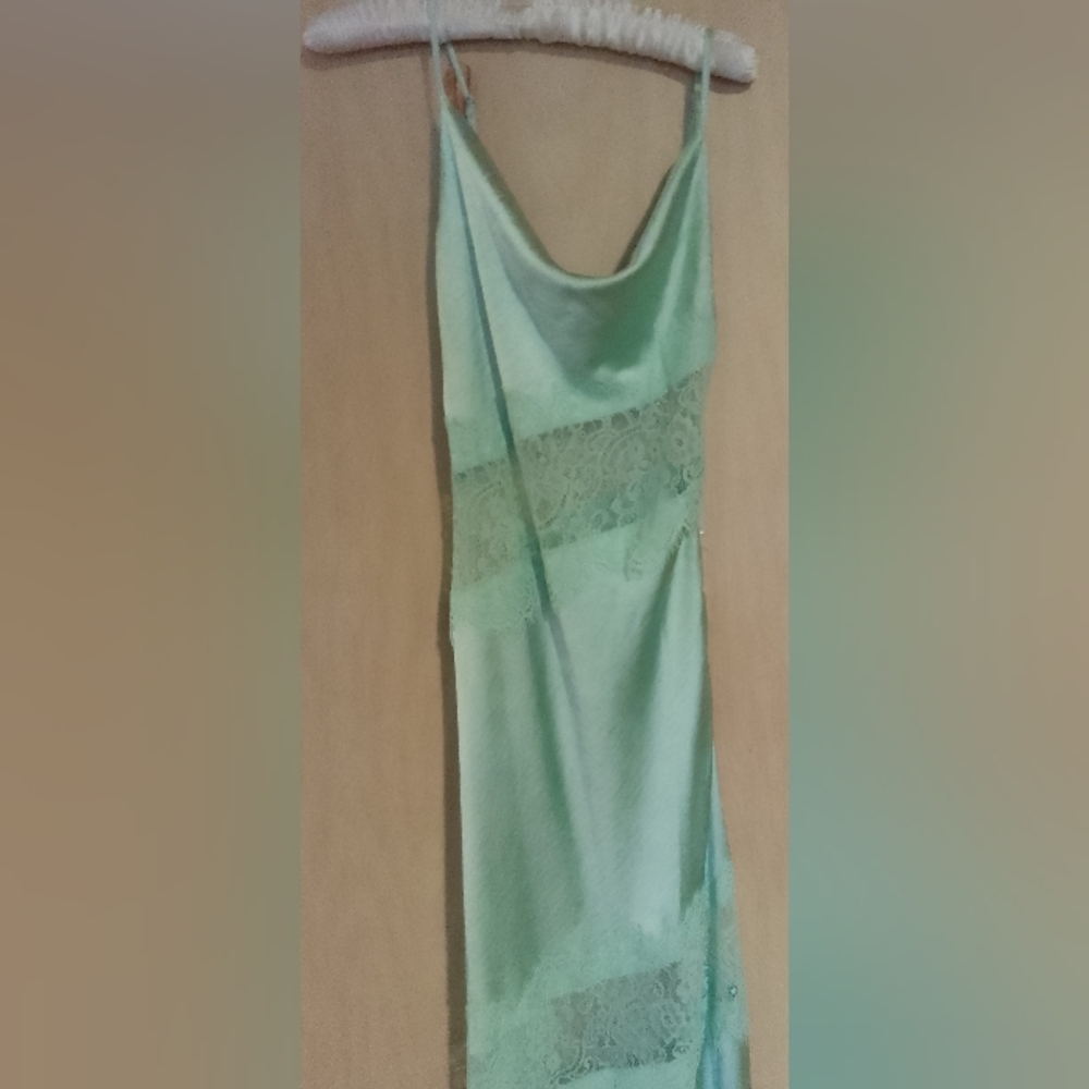 Gallery image 1 for Forever 21 Satin & Lace Strappy Dress, Size Small