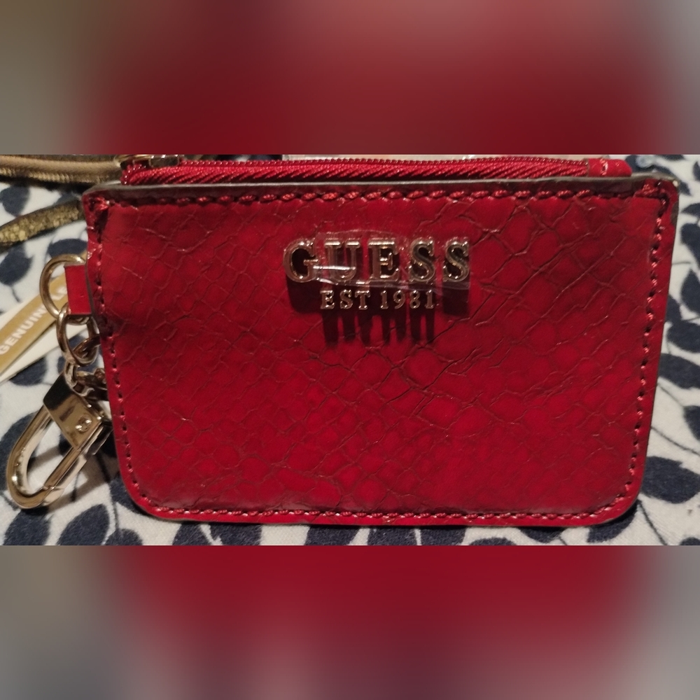 Gallery image 3 for Guess Zippered Coin Pouch
