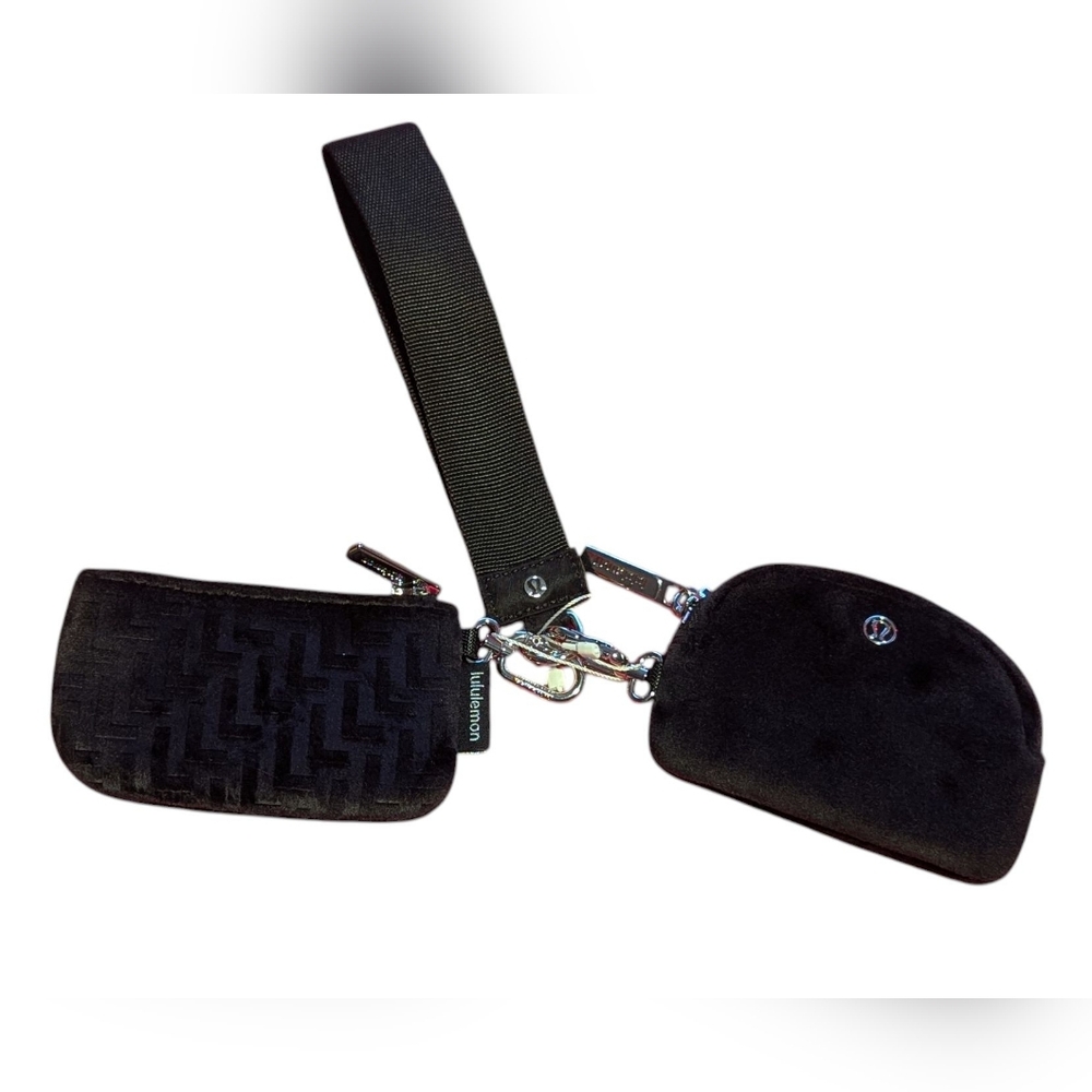 Gallery image 1 for Lululemon Dual Pouch Wristlet Black Velvet