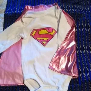 Gallery image 1 for SuperMan Onesie w/Cape, 6 Months