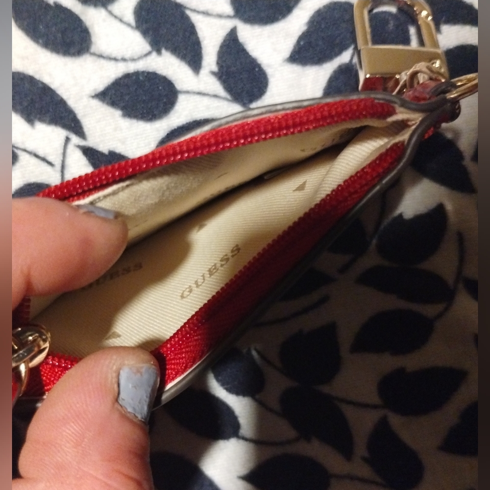 Gallery image 2 for Guess Zippered Coin Pouch