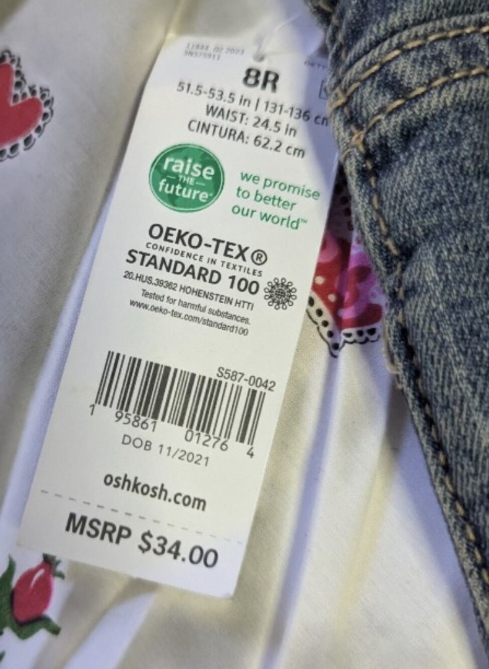 Gallery image 3 for Oshkosh Standard Fit Jeans, Boys Size 8