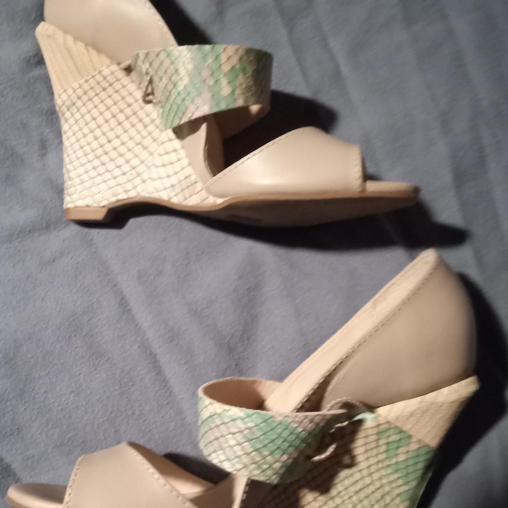 Gallery image 1 for BONIA Strappy Wedge Heels, Size 4