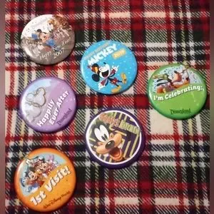 Gallery image 1 for Disney Parks Celebration Buttons, Bundle of 6