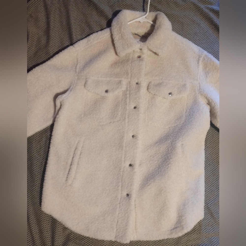 Gallery image 2 for MICHAEL Michael Kors Faux Shearling Shirt Jacket