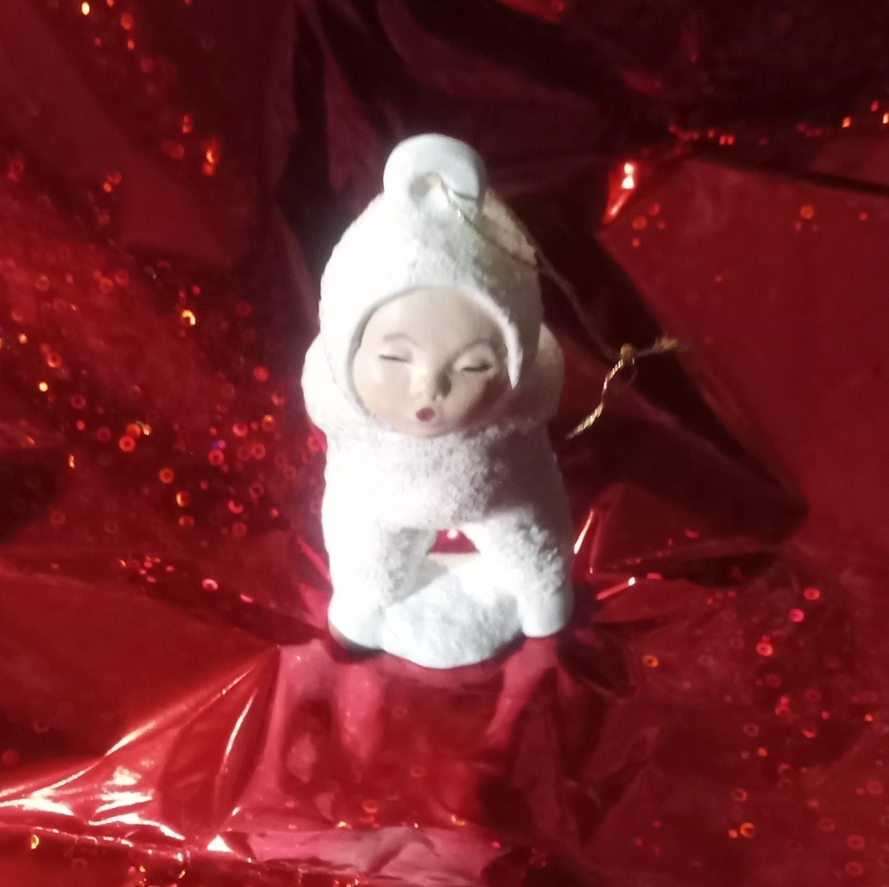 Gallery image 1 for Kissing Snowbaby Holiday Ornament